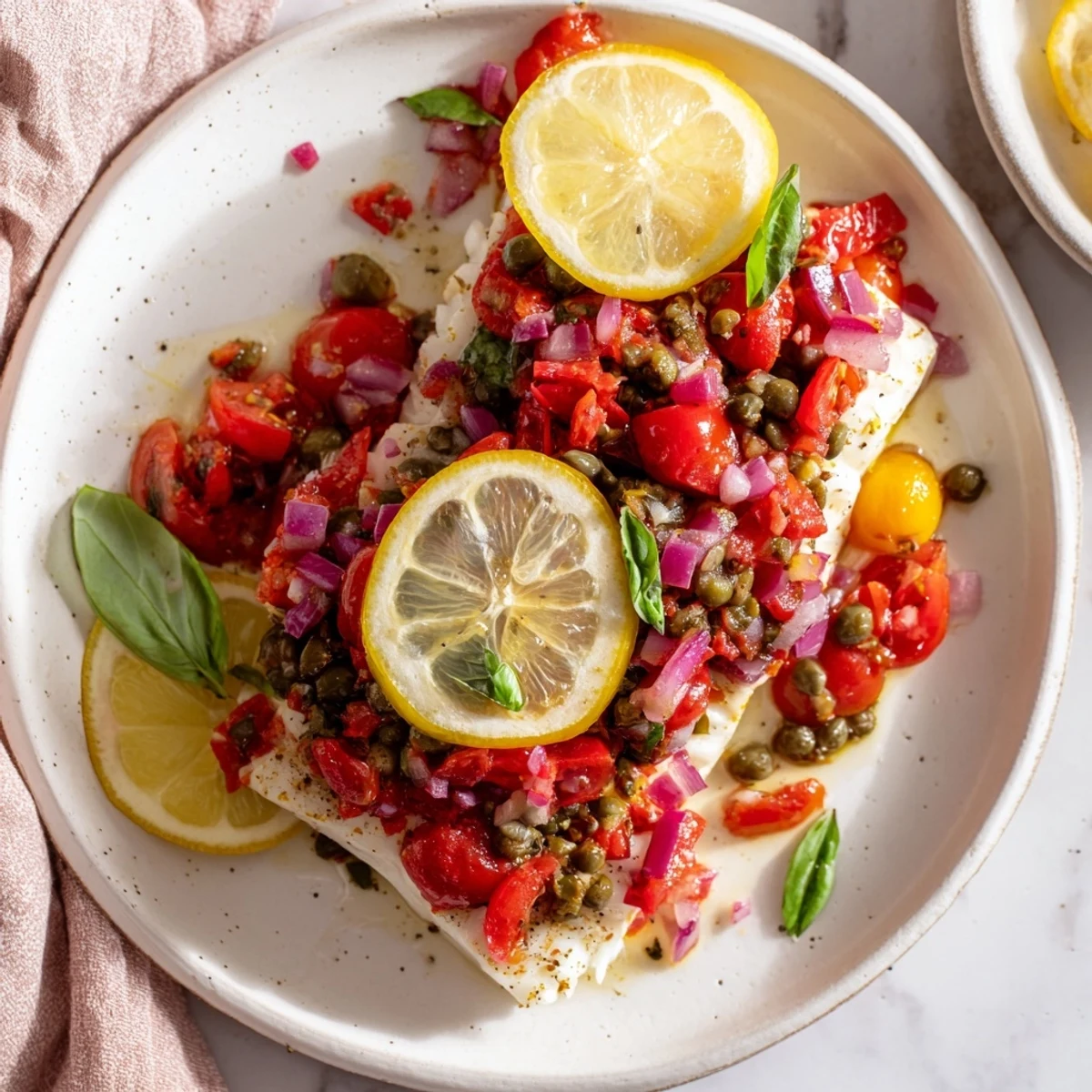 Baked Halibut Tomato Basil