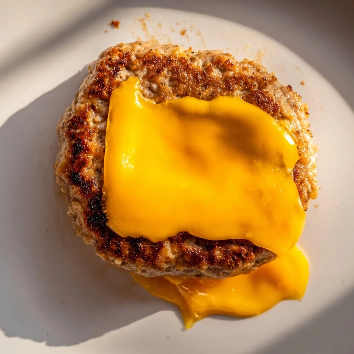 A close-up of a Turkey Cheese Burger on Bun, showcasing melted cheddar and crisp lettuce on a toasted sesame bun.  