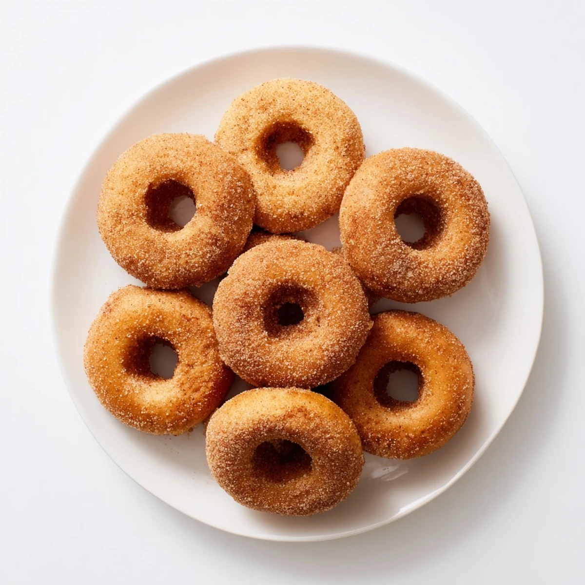 Freshly baked Delicious Baked Cinnamon Sugar Donuts You Cant Resist on a cooling rack with a mug of coffee.