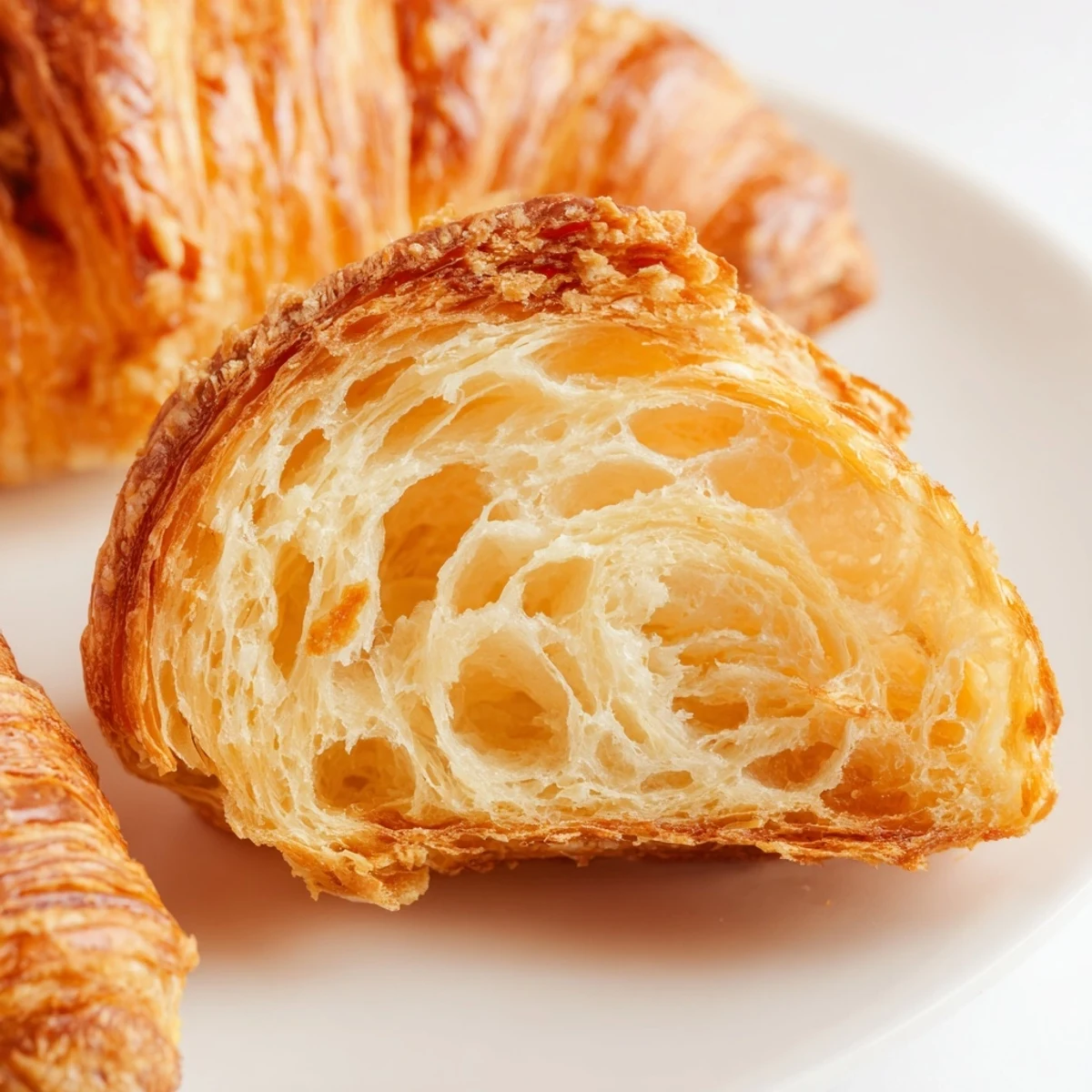 Serving gluten-free croissants warm with coffee for breakfast.