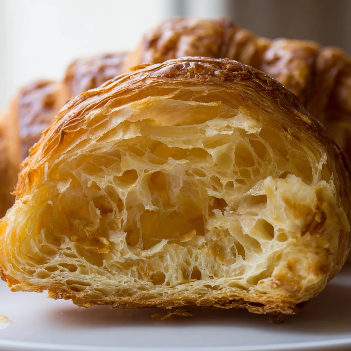 Gluten-free croissants layered with flaky butter and golden crust.