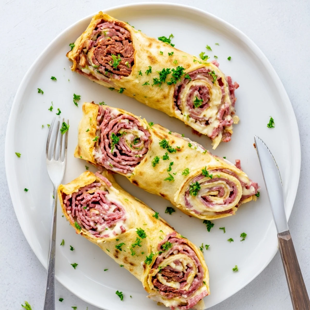 Low Carb Reuben Egg Roll Ups