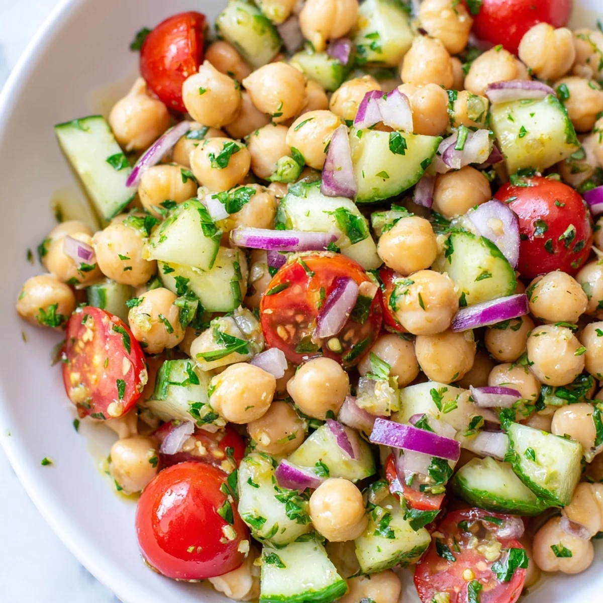 Chickpea Cucumber Salad