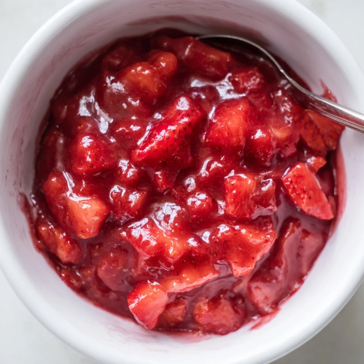 Warm Strawberry Cake Filling Recipe thickened glossy, zesty lemon, perfect between sponge layers