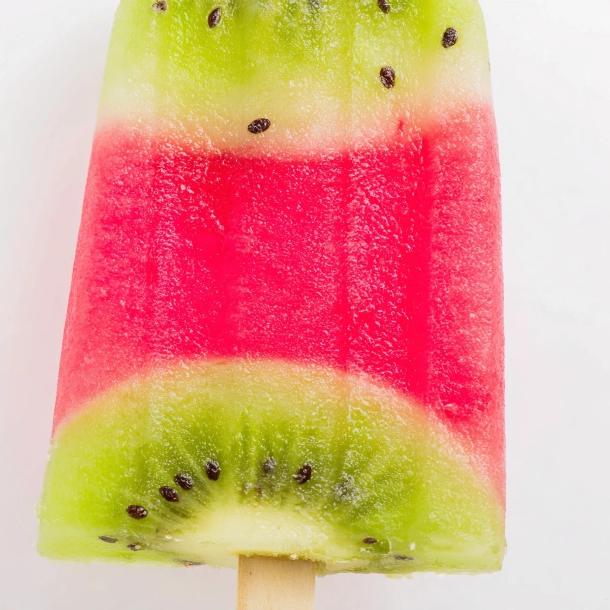 Frozen Watermelon Kiwi Fruit Pops displaying bright contrasting colors ready for summer treats