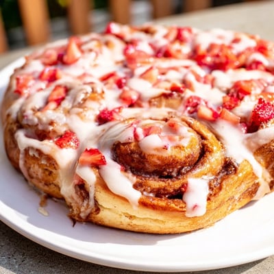 Strawberry Cheesecake Cinnabon Rolls