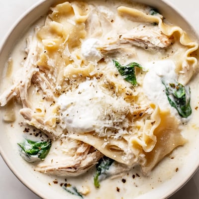 Quick White Lasagna Soup