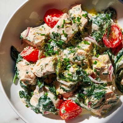 Healthy Creamy Leftover Salmon